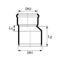 Złącze MAGNAPLAST KG 2000 KGR redukcja, PP-md (zielony), DN 400 x DN 315 (ww x wz), do kanalizacji