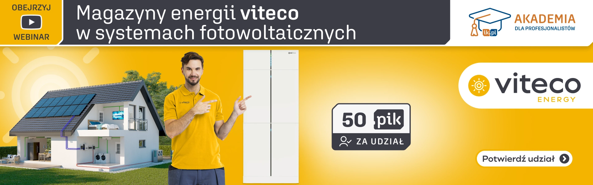 Akademia IK dla Profesjonalistów: Magazyny energii w systemach fotowoltaicznych - baner
