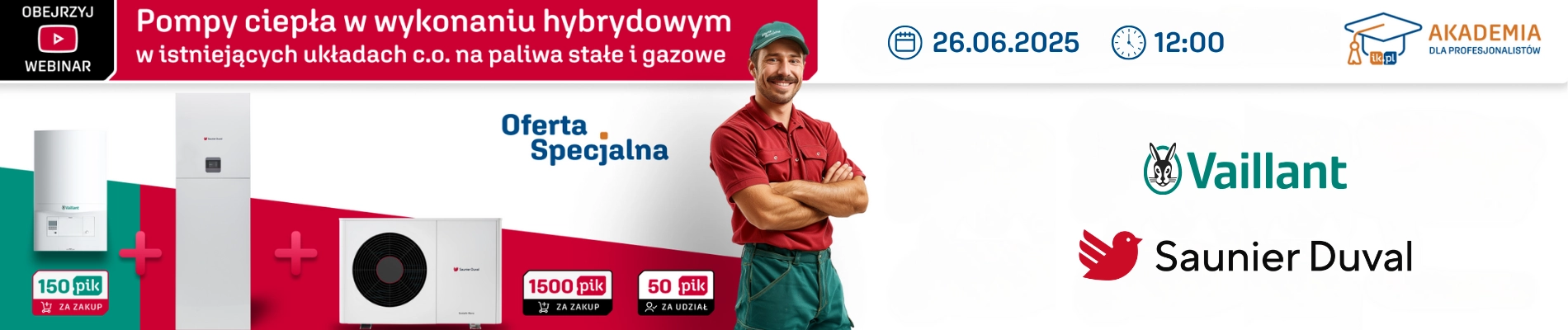 Webinar Akademii IK: Pompy ciepła Vaillant Saunier Duval w układach hybrydowych