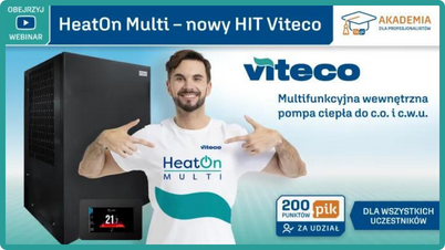 Szkolenie - HeatOn Multi - WEBINAR - nowy HIT Viteco. Multifunkcyjna wewnętrzna pompa ciepła - 