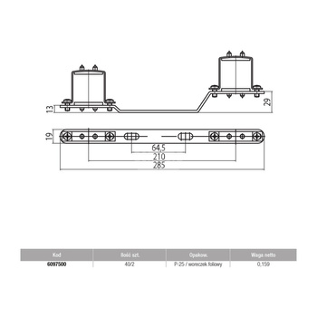 Wspornik stalowy do rozdzielaczy BASE INOX