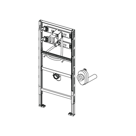 Stelaż podtynkowy do pisuaru TECE profil U1, 1120 x 500 x 90 mm, regulacja wysokości
