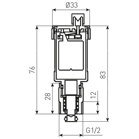 Odpowietrznik automatyczny FERRO z zaworem stopowym GZ mosiądz fi 1/2''