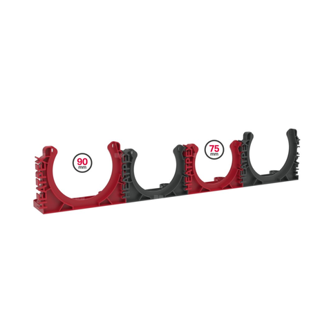 HEATPEX ARIA CONNECT Uchwyt do rury 90 mm szary - 100 szt.