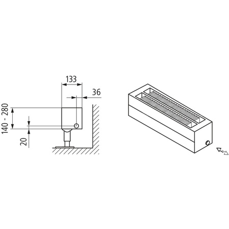 Konwektor Kermi Konvektor Typ32 BH140x133x4800mm QN4214, weiß, 6bar, m. Abd., AB Uni.