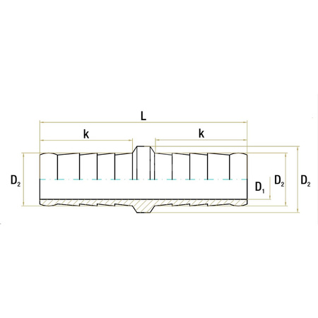 Złącze dwójnik proste RUMET zaciskowe Mosiądz niklowany 8 mm