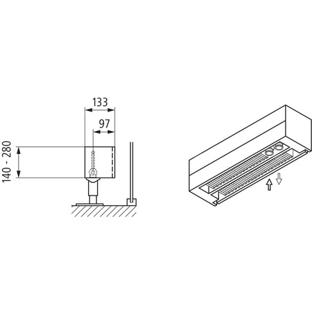 Konwektor Kermi Kon m. Str. Typ22 BH280x133x5800mm QN6438, weiß, 6bar, m. Abd., AB Uni.