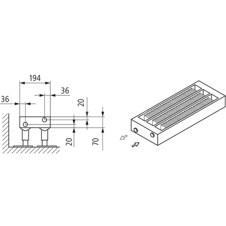 Konwektor Kermi Konvektor Typ43 BH140x194x500mm QN593,weiß,6 bar, m. Abd., AB Uni.