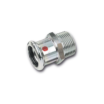 Nypel Concept By SANHA Therm, stal (cynk/nikiel), 18 mm x 3/4'' (zw x GZ)