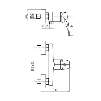 SIGMA Bateria natryskowa ścienna (bez akcesoriów)
