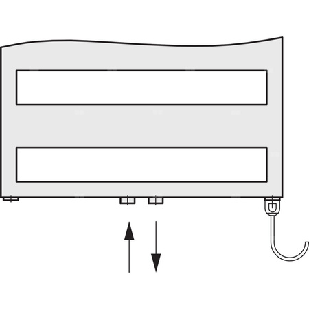 Grzejnik dekoracyjny Kermi Casteo-D 1261x500x30 biały, lewy, rozstaw przyłączy 900