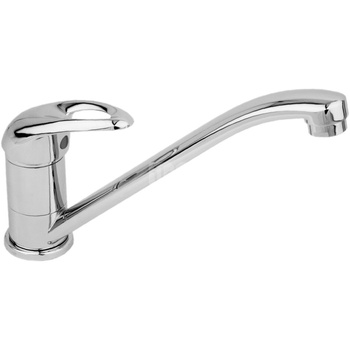 Bateria zlewozmywakowa stojąca KFA Armatura JASPIS, obrot. wylewka, kolor chrom, mosiądz