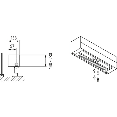 Konwektor Kermi Kon m. Str. Typ22 BH140x133x4000mm QN2892, weiß, 6bar, m. Abd., AB Uni.