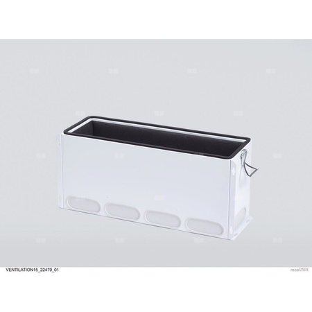 Rozdzielacz powietrza / kolektor zbiorczy do rury płaskiej, 18 przyłączy do łącznika przejściowego, szer. x wys. x gł. : 603x271