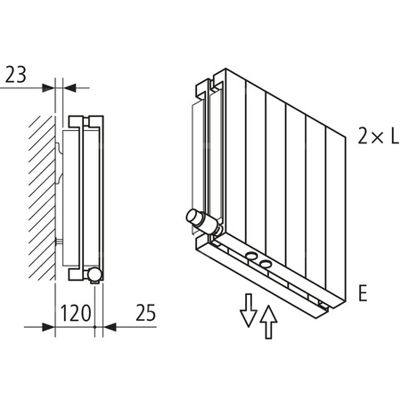 Grzejnik płytowy typ 22 KERMI V-HVV wym. 2000 x 700 mm, kolor biały, moc 2947 W