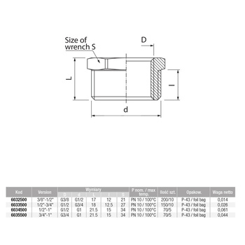 Złączka nakrętno-wkrętna śrutowana VALVEX Twist, 1/2'' x 3/8'' (GW x GZ)