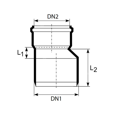Złącze MAGNAPLAST KG 2000 KGR redukcja, PP-md (zielony), DN 160 x DN 110 (ww x wz), do kanalizacji