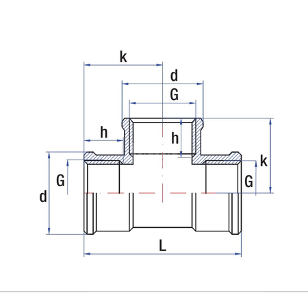 Złącze trójnik RUMET Mosiądz 3/4'' (GW)