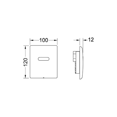 Mechanizm spłukujący elektroniczny TECEplanus do pisuaru, zasilany 230/12V, biały matowy