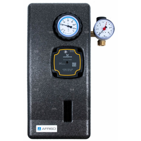 Grupa pompowa AFRISO PrimoSol 130-1 GZ 1'' x 1'', z izolacją, z pompą obiegową Grundfos UPM 3 Solar 25-75/130 mm
