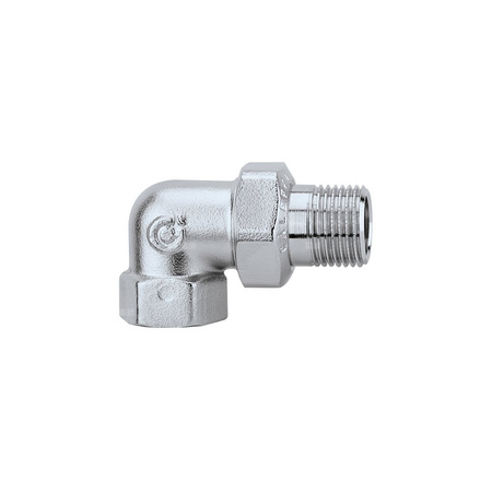 Złączka trzyczęściowa kątowa. Wykończenie: chrom 3/8" GW x GZ ze złączką