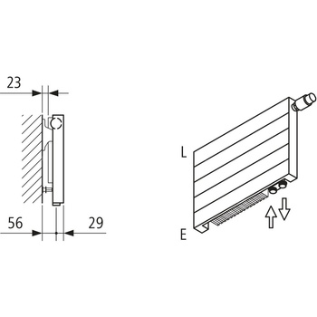 Kermi ściana grzewcza HHV11 770x61x4800 pozioma,RAL9016,6bar,bez osł.,prawa,L540