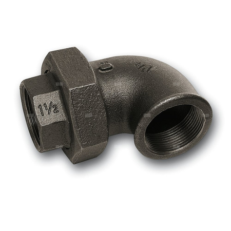 Śrubunek 45' SANHA 95# trzyczęściowy, żeliwo (czarny), 1'' (GW)