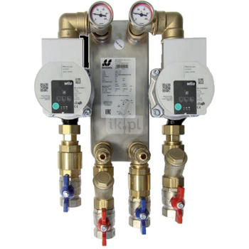 Zestaw wymiennikowy RUMET zasileanie z dołu 10 płytowy