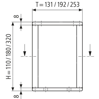 Kermi Bankkonsole Konvektor Typ54/55 L= 253 H =110, weiß
