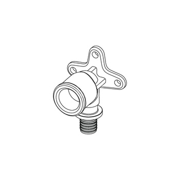 Kolano naścienne 90' TECE flex, brąz, 16 mm x 1/2'' (zz x GW)