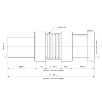 Złączka montażowa harmonijkowa MINIFLEX 40x40mm