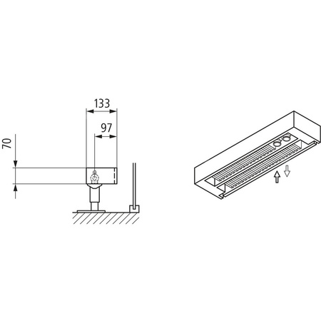 Konwektor Kermi Kon m. Str. Typ22 BH280x133x5400mm QN5994, weiß, 6bar, m. Abd., AB Uni.