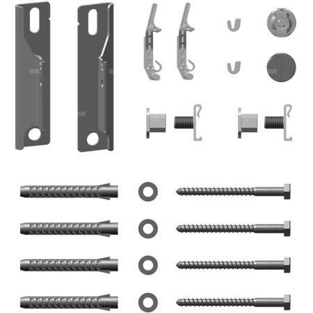 Zestaw mocujący Kermi Pateo, Rubeo biały