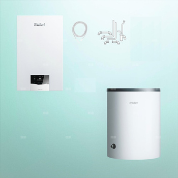 Pakiet - Kocioł gazowy jednofunkcyjny VAILLANT ecoTEC plus VC 20CS/1-5 kondensacyjny wiszący 2.8 - 21 kW + Czujnik c.w.u.NTC + Zasobnik c.w.uVIH R 200/6 B + Grupa bezpieczeństwa