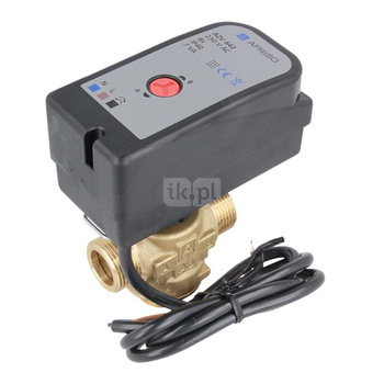 Zawór trójdrożny AFRISO AZV 642 mosiądz, średnica DN 15 gwinty zewnętrzne silnik elektryczny