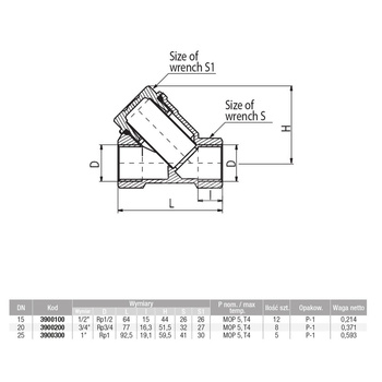Filtr do gazu śrut V-GAS 1/2