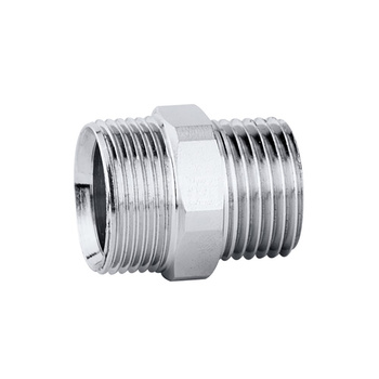 Przyłącze z gwintem zewnętrznym - złączka pierścieniowa. Wykończenie: chrom 1/2" GZ x 23 p.1,5 GZ