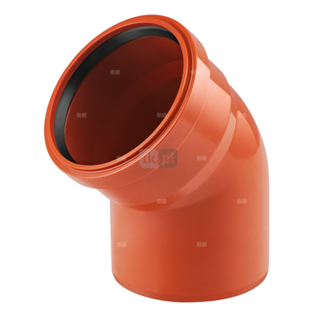 Kolano 45' MAGNAPLAST KG KGB, PVC-U (pomarańczowy), DN 500 x DN 500 (wz x ww), do kanalizacji