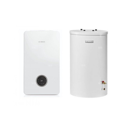 Pakiet - Kocioł gazowy jednofunkcyjny BOSCH TERMOTECHNIKA CONDENS GC2300iW15P kondensacyjny wiszący 16.1 kW + Czujnik c.w.u. + Zasobnik c.w.uWST120-5O