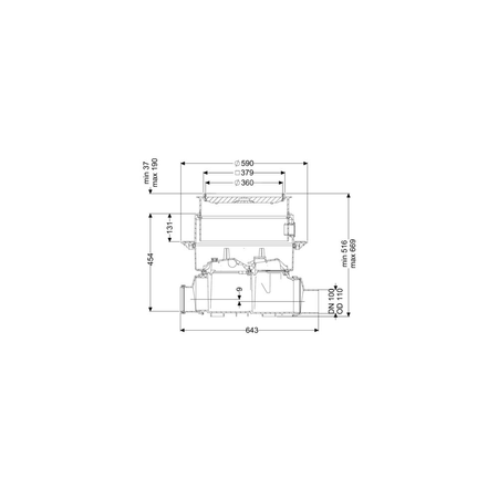 Korpus/ czyszczak Controlfix DN100 z pokrywą pod płytki