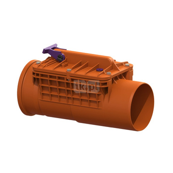 Zawór zwrotny Staufix DN200 z 1 klapą z tworzywa i z zamykaniem awaryjnym