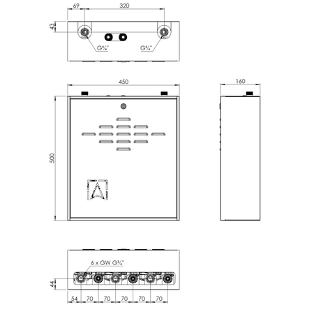 Grupa pompowa AFRISO PrimoBox AZB 300 GZ x GW 3/4'' x 3/4'', z izolacją