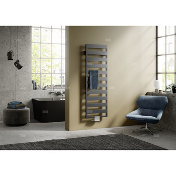 Grzejnik Kermi®Casteo®-E 1533x30x500, P=600W, srebro,WWS biały, lewy