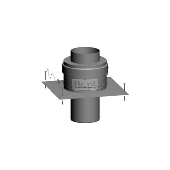 Pokrycie szachtu kominowego z rurą stali szlachetnej DN 200