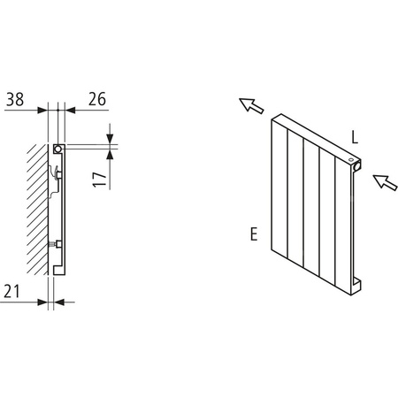 Grzejnik płytowy typ 10 KERMI HVN wym. 3600 x 1680 mm, kolor biały, moc 5766 W