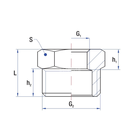Złącze redukcja RUMET mosiądz 3/4'' x 1/2'' (GZ x GW), 18 mm