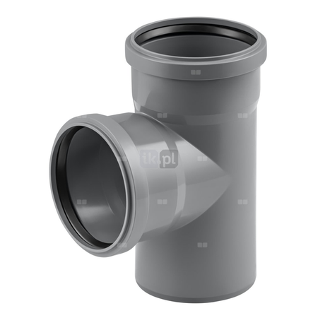 Trójnik MAGNAPLAST HT PLUS HTEA 87' PP DN 125 x DN 125 x DN 125 (ww x ww x wz), kolor szary