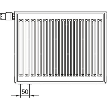 Grzejnik płytowy Kermi®X2® Profil-V typ 12 700x64x2300 biały,10 bar, z osłonami