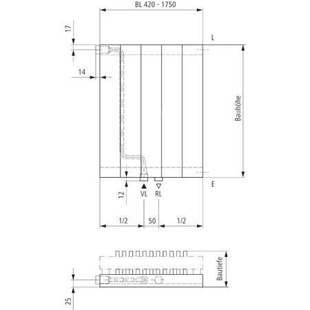 Grzejnik płytowy typ 22 KERMI V-HVV wym. 1200 x 1750 mm, kolor biały, moc 4914 W