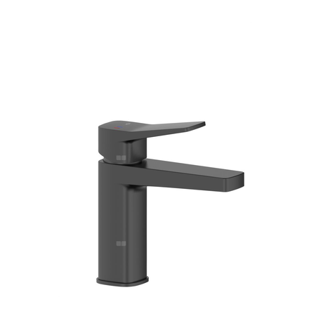 Bateria Malaga, umywalkowa 35 mm, stojąca ze spustem klik-klak, black